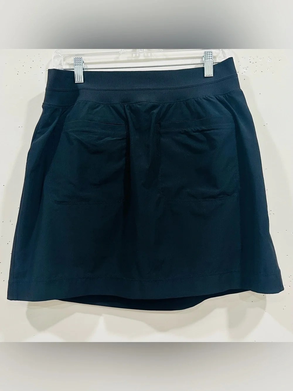 Athleta Skort Women’s 16 Black Zip Pockets Elastic Waist Shorts Tennis NWT - Picture 2 of 6